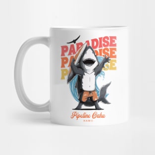 Pipeline Hawaii shark surf 8207 Mug